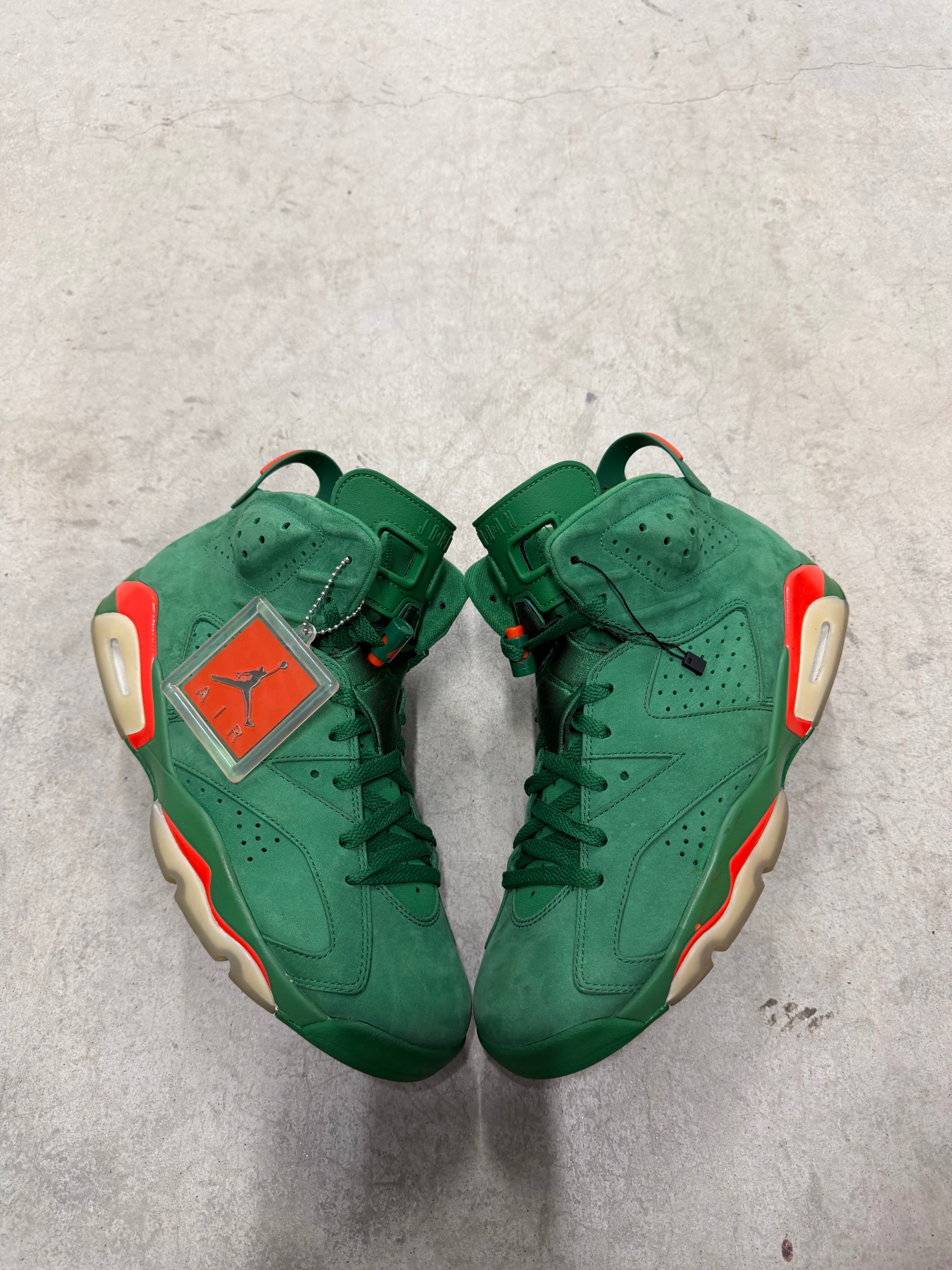JORDAN 6 Green Suede Gatorade